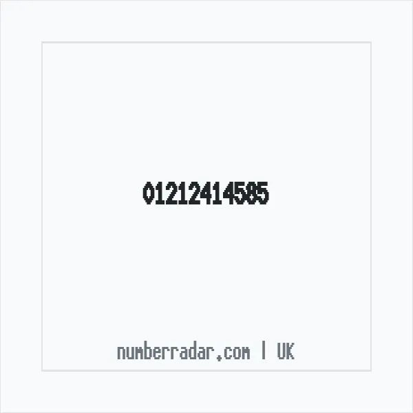 Reverse number check for +44 121 241 4585 — who called me?