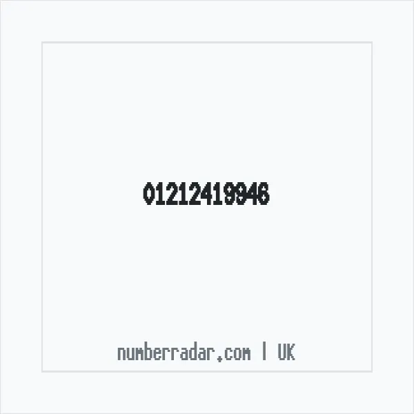 Reverse number check for +44 121 241 9946 — who called me?
