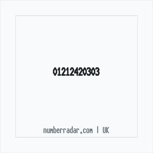 Reverse number check for +44 121 242 0303 — who called me?