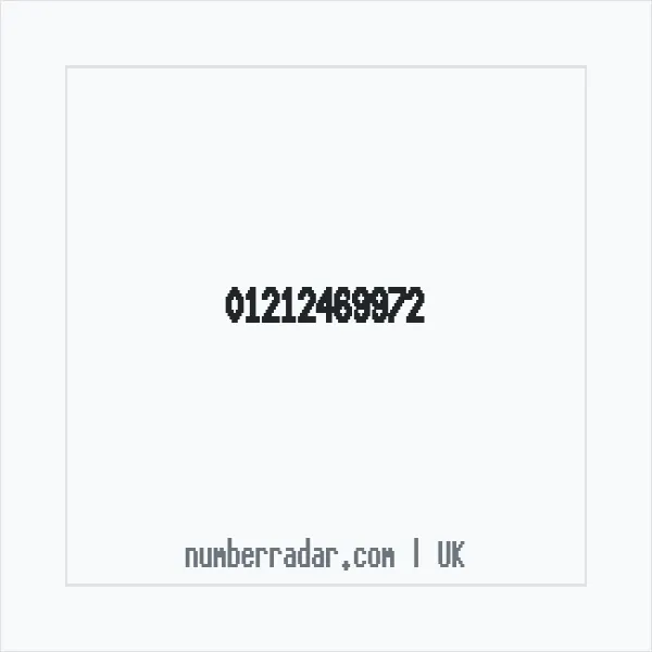 Reverse number check for +44 121 246 9972 — who called me?
