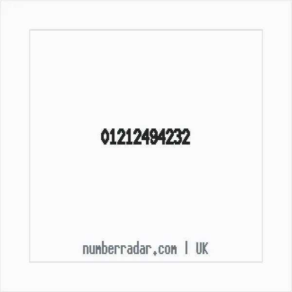 Reverse number check for +44 121 249 4232 — who called me?