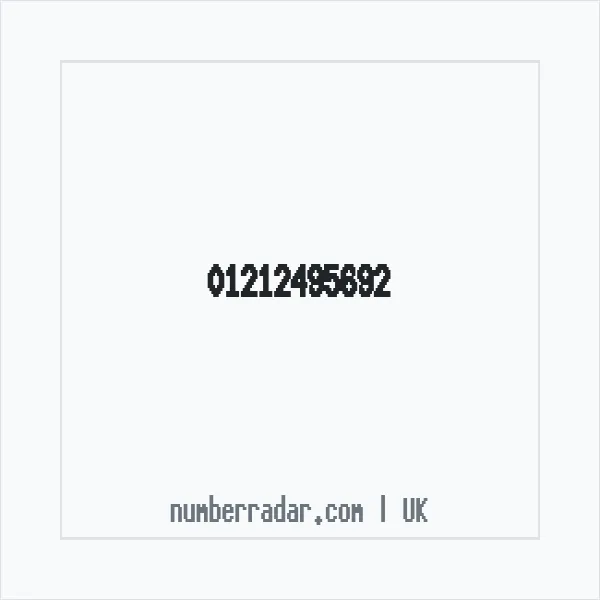 Reverse number check for +44 121 249 5692 — who called me?