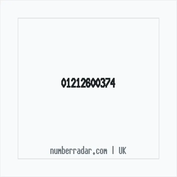 Reverse number check for +44 121 260 0374 — who called me?