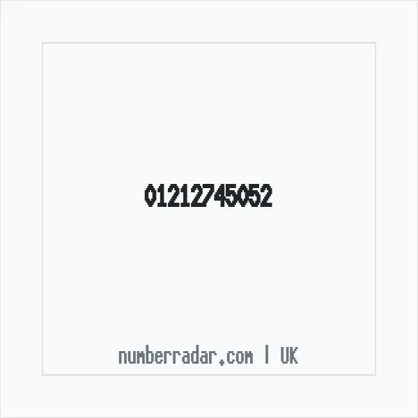 Reverse number check for +44 121 274 5052 — who called me?