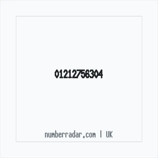 Reverse number check for +44 121 275 6304 — who called me?
