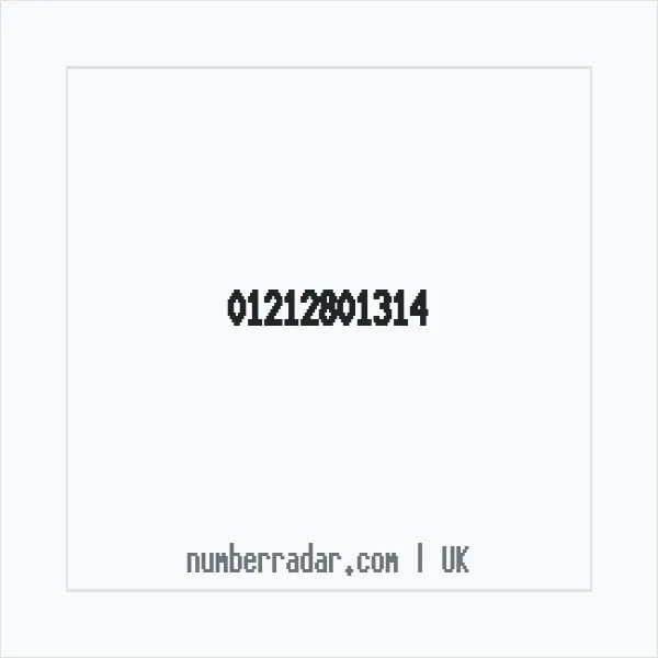 Reverse number check for +44 121 280 1314 — who called me?
