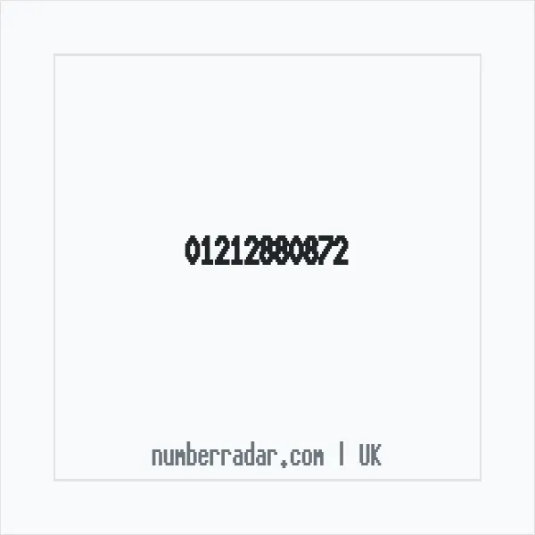 Reverse number check for +44 121 288 0872 — who called me?