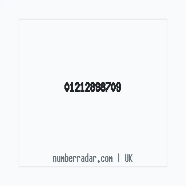 Reverse number check for +44 121 289 8709 — who called me?