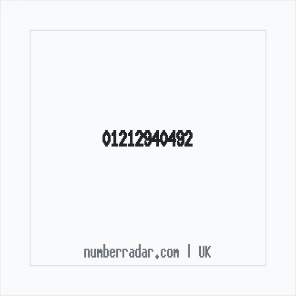 Reverse number check for +44 121 294 0492 — who called me?