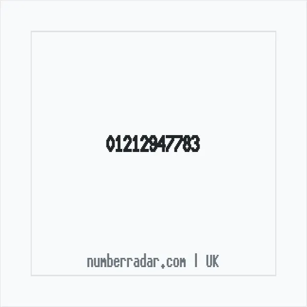 Reverse number check for +44 121 294 7783 — who called me?