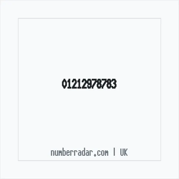 Reverse number check for +44 121 297 8783 — who called me?