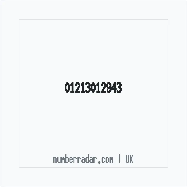 Reverse number check for +44 121 301 2943 — who called me?