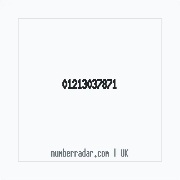 Reverse number check for +44 121 303 7871 — who called me?