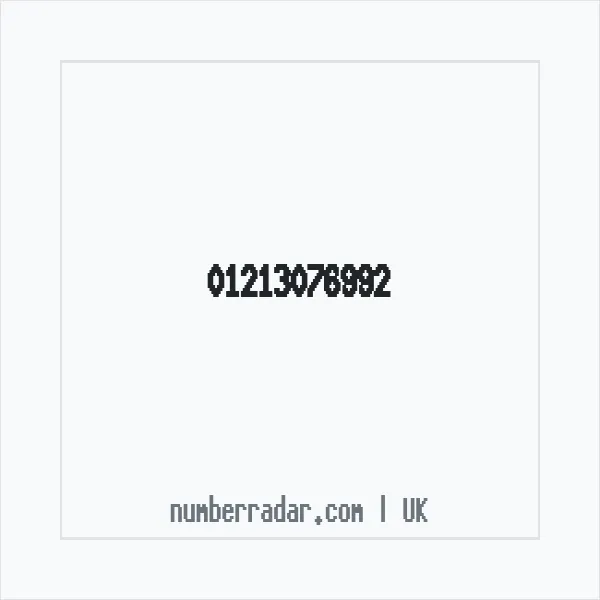 Reverse number check for +44 121 307 6992 — who called me?