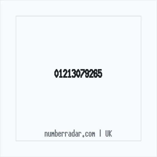 Reverse number check for +44 121 307 9265 — who called me?