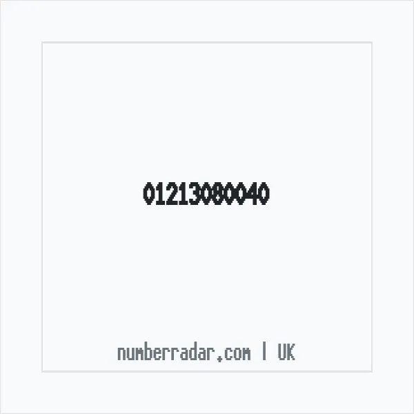 Reverse number check for +44 121 308 0040 — who called me?