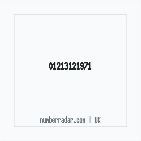 Reverse number check for +44 121 312 1971 — who called me?