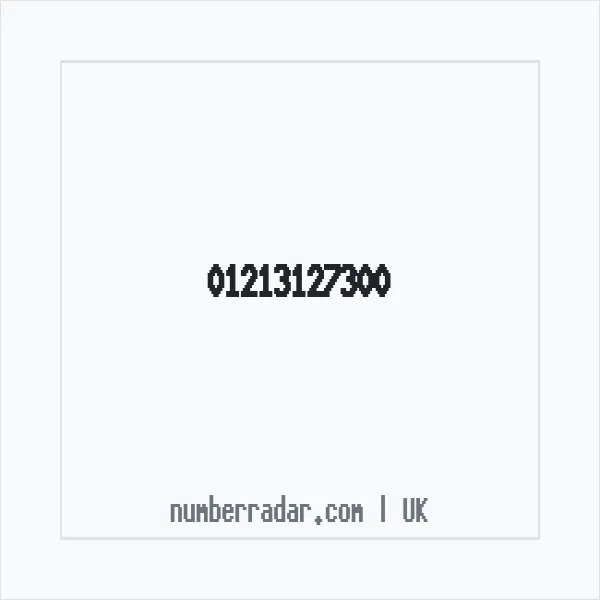 Reverse number check for +44 121 312 7300 — who called me?