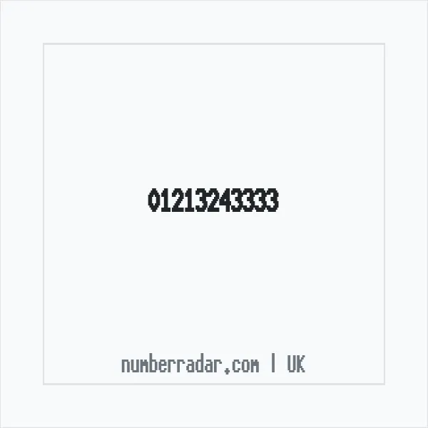 Reverse number check for +44 121 324 3333 — who called me?