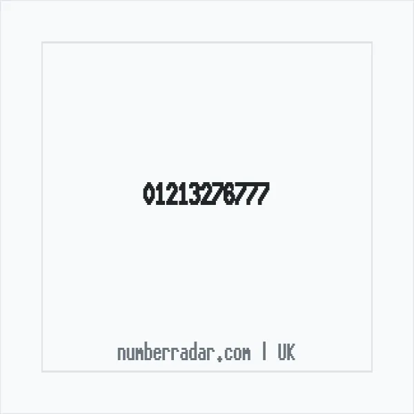 Reverse number check for +44 121 327 6777 — who called me?