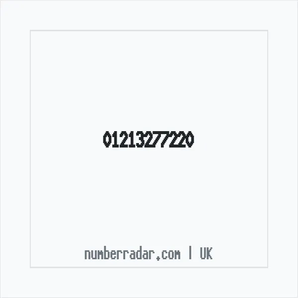 Reverse number check for +44 121 327 7220 — who called me?