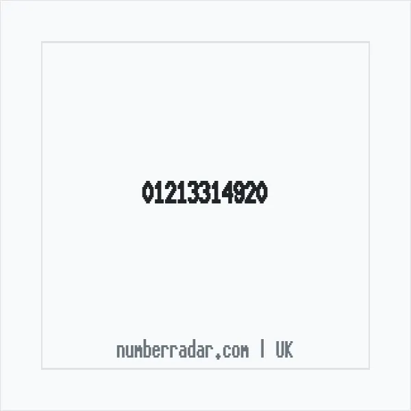 Reverse number check for +44 121 331 4920 — who called me?