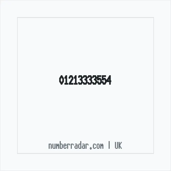 Reverse number check for +44 121 333 3554 — who called me?
