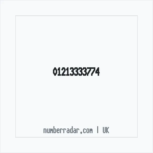 Reverse number check for +44 121 333 3774 — who called me?