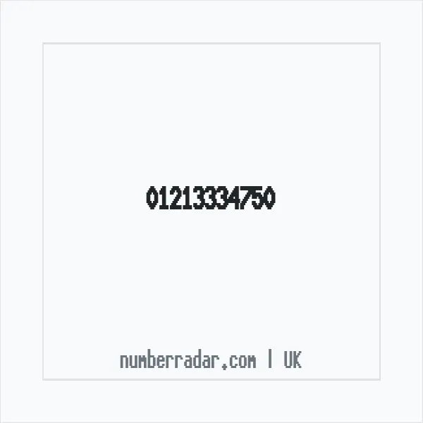 Reverse number check for +44 121 333 4750 — who called me?