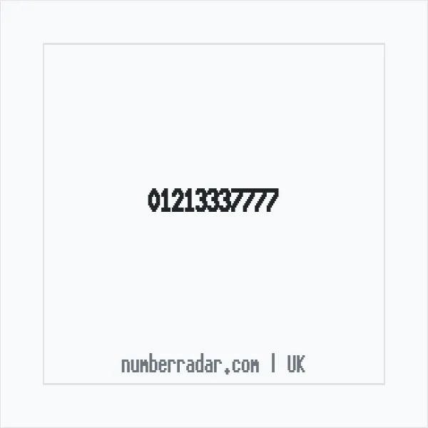 Reverse number check for +44 121 333 7777 — who called me?