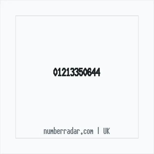 Reverse number check for +44 121 335 0644 — who called me?