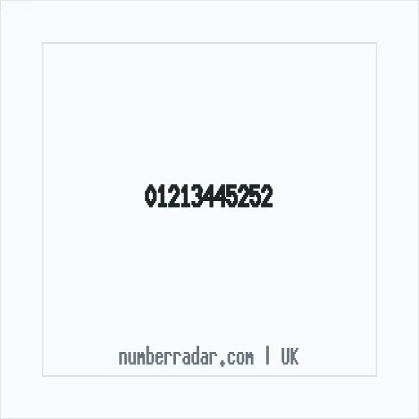 Reverse number check for +44 121 344 5252 — who called me?