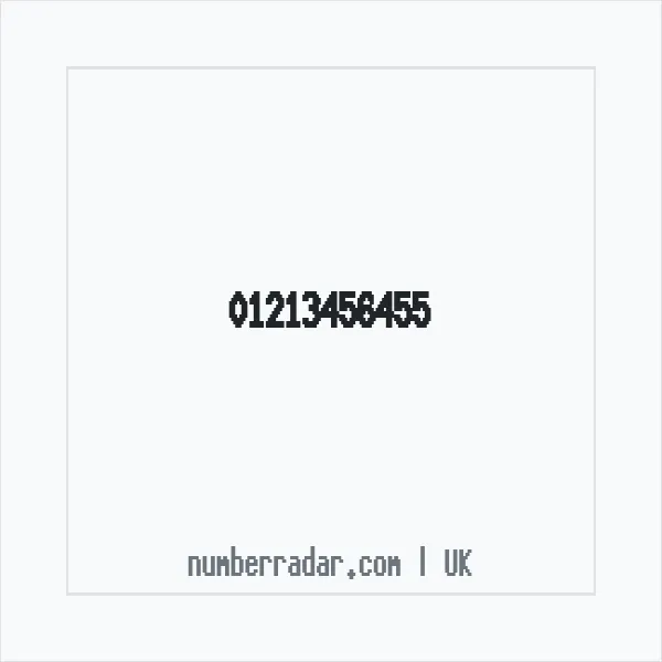 Reverse number check for +44 121 345 6455 — who called me?