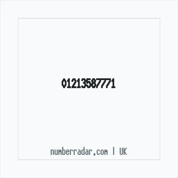Reverse number check for +44 121 358 7771 — who called me?