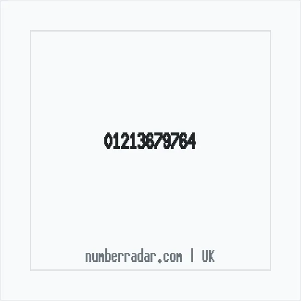 Reverse number check for +44 121 367 9764 — who called me?