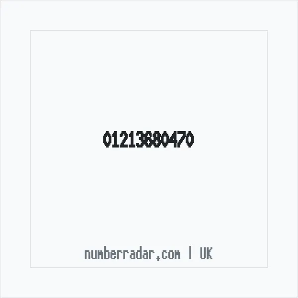 Reverse number check for +44 121 368 0470 — who called me?