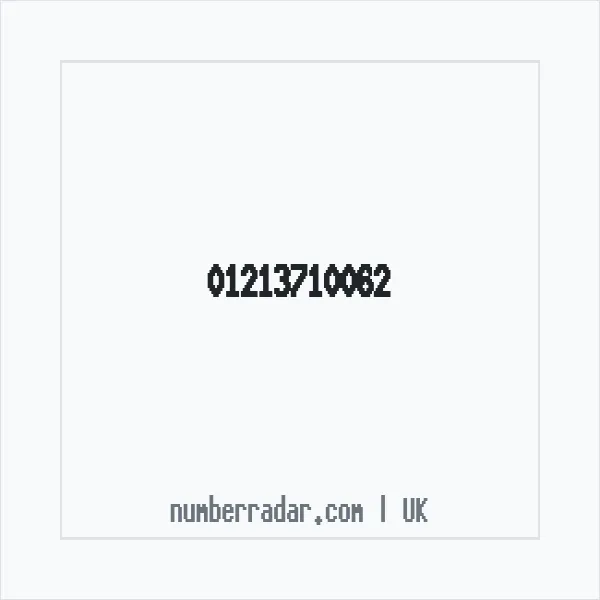Reverse number check for +44 121 371 0062 — who called me?