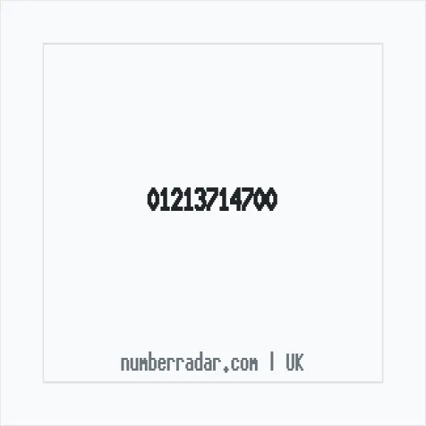 Reverse number check for +44 121 371 4700 — who called me?