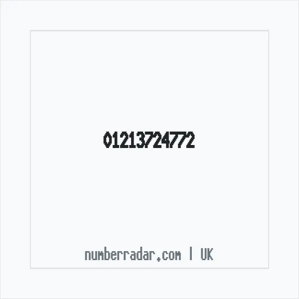 Reverse number check for +44 121 372 4772 — who called me?