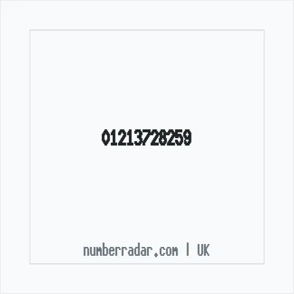Reverse number check for +44 121 372 8259 — who called me?