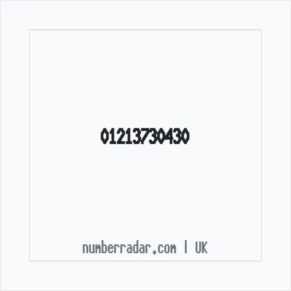 Reverse number check for +44 121 373 0430 — who called me?