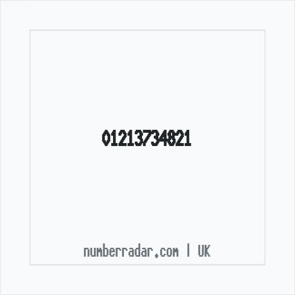 Reverse number check for +44 121 373 4821 — who called me?