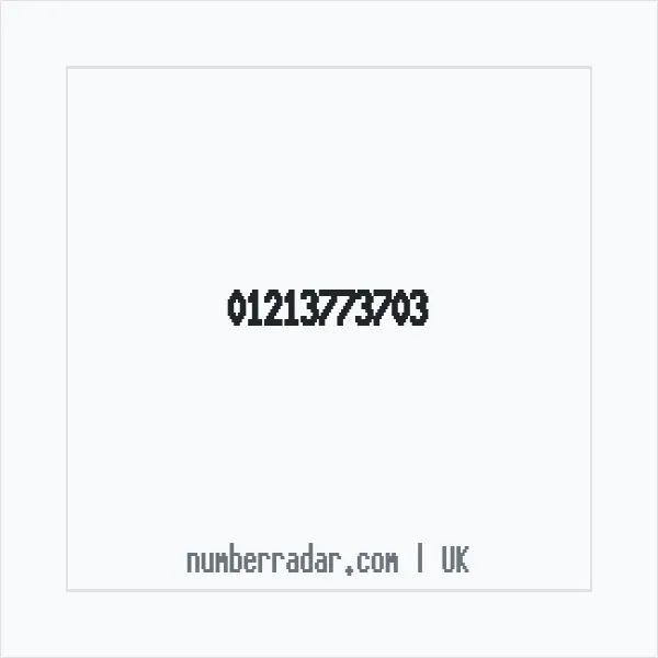 Reverse number check for +44 121 377 3703 — who called me?
