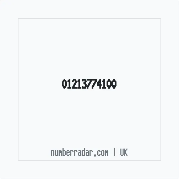 Reverse number check for +44 121 377 4100 — who called me?