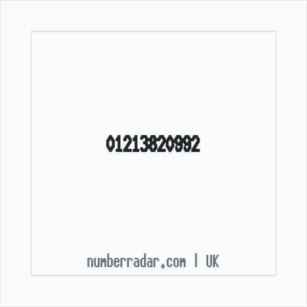 Reverse number check for +44 121 382 0992 — who called me?