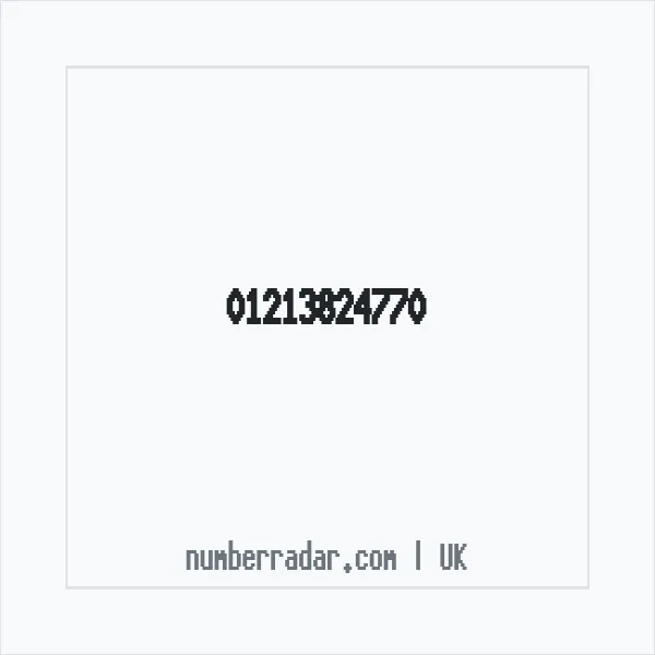 Reverse number check for +44 121 382 4770 — who called me?