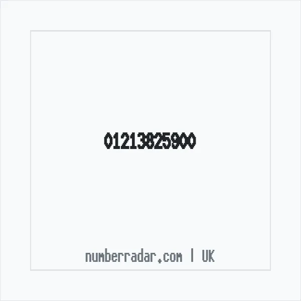 Reverse number check for +44 121 382 5900 — who called me?