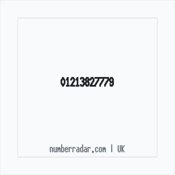 Reverse number check for +44 121 382 7779 — who called me?