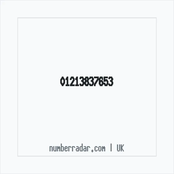 Reverse number check for +44 121 383 7653 — who called me?