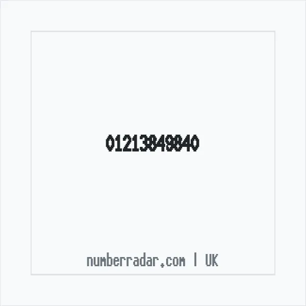 Reverse number check for +44 121 384 9840 — who called me?
